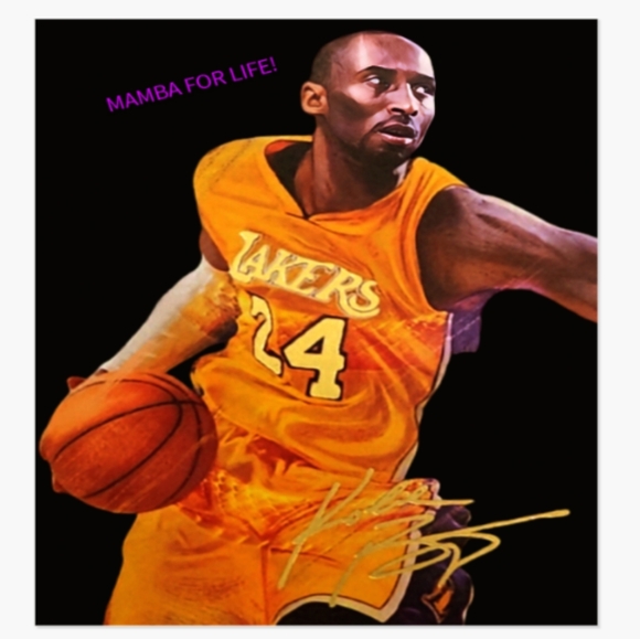 NEW!💯 SELF-CREATED KOBE BRYANT LAKERS 8.5x11 ULTRA GLOSSY BASKETBALL ART POSTER - Picture 2 of 4
